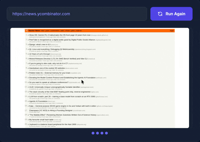 SnapForge Demo - Screenshot API in action
